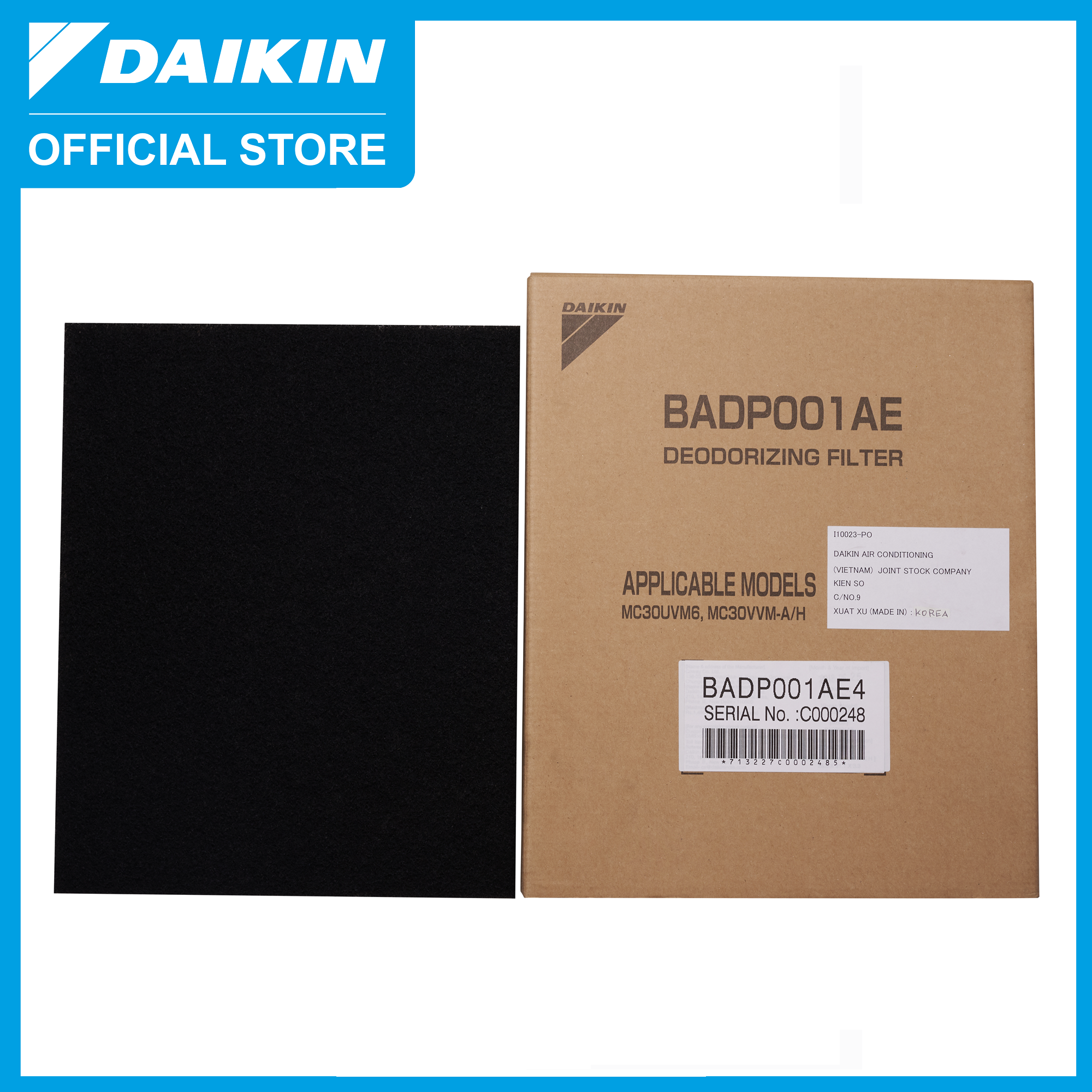 Phin lọc khử mùi Daikin BADP001AE4 cho model MC30VVM-A