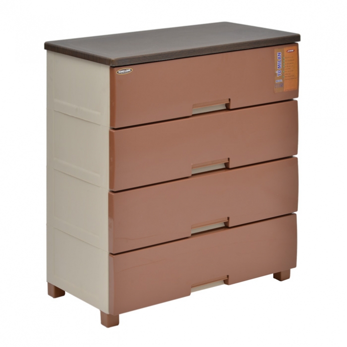 Tủ Nhựa đựng quần áo Milan 4 Tầng Cao Cấp Song Long - Có phụ thu phí ship