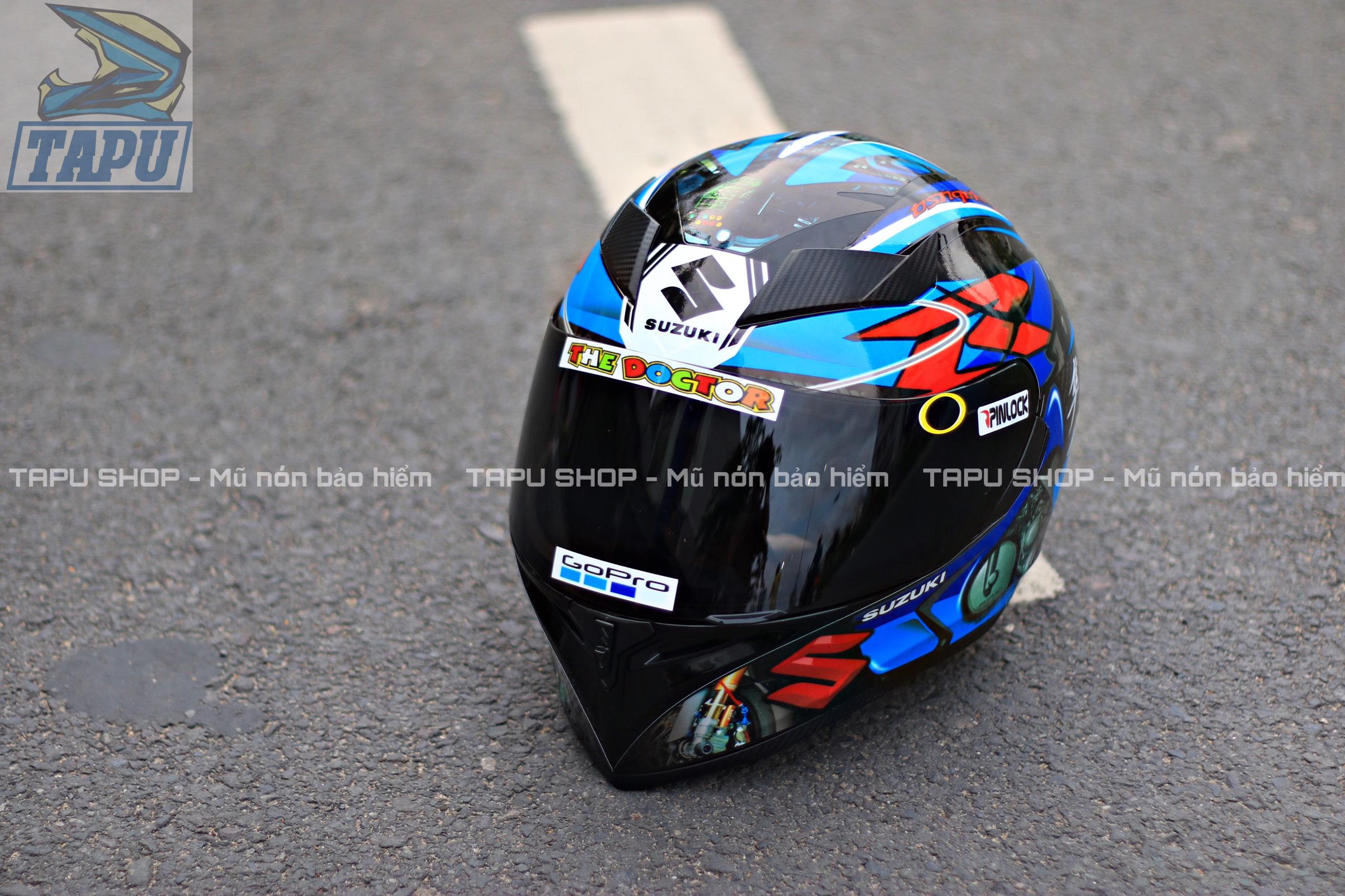 Nón Fullface ROYAL M138B 1 Kính Lên Tem SUZUKI
