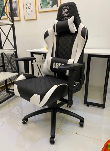 Ghế chơi game Edra Ares màu trắng đen