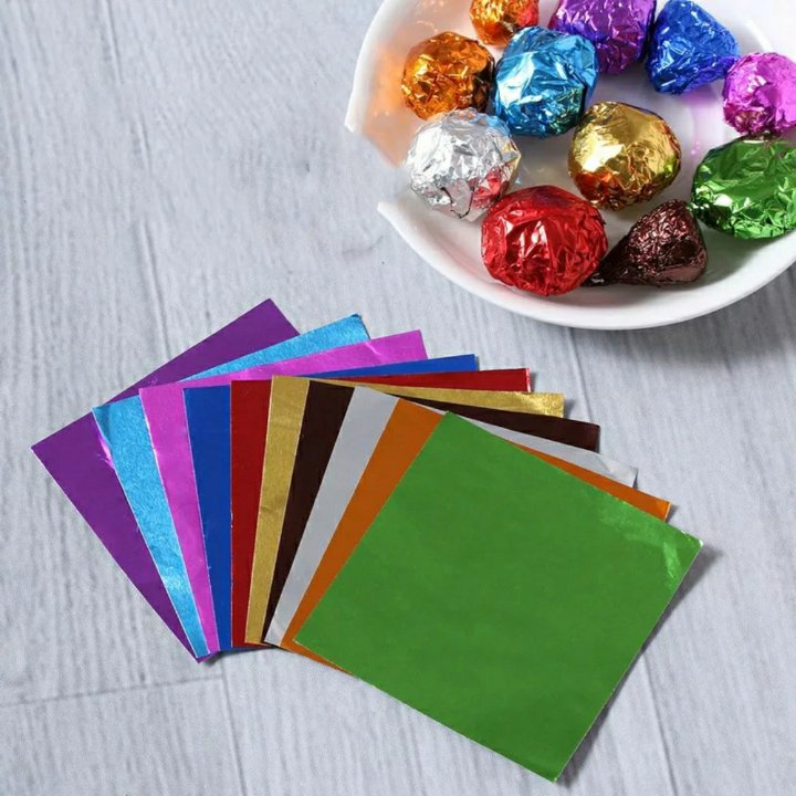 Giấy Bạc Bọc Socola, Kẹo 10*10cm (100 tờ/ gói)