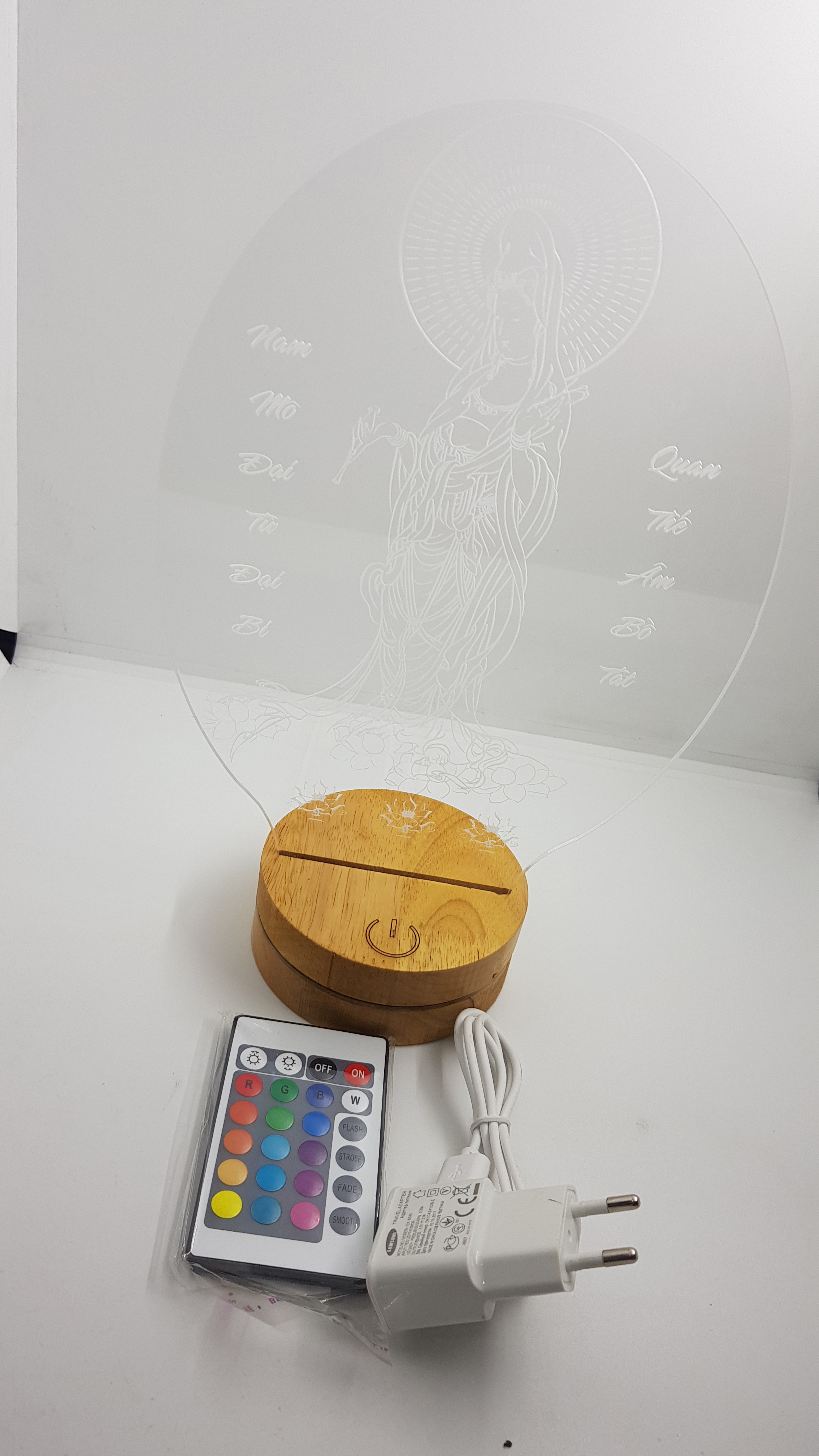 Đèn Led 3D Hình Phật Quan Âm