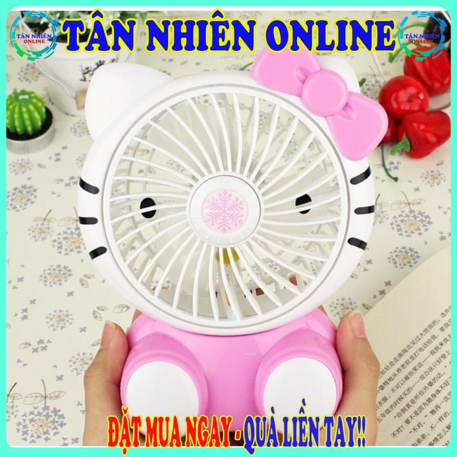 Quạt cầm tay mini 3 cánh Kitty siêu cool dễ thương