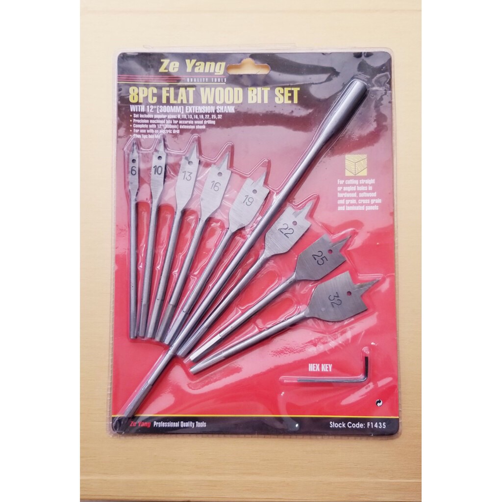 Bộ 8 mũi khoan khoét gỗ đuôi cá