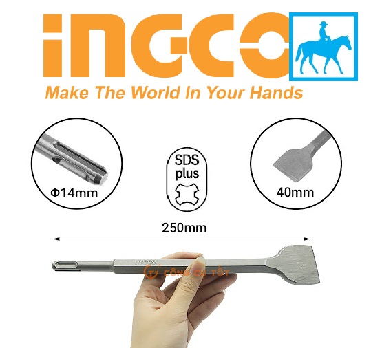 Mũi Khoan Đục Bê Tông Đầu Dẹp Đuôi Gài 250mm INGCO DBC0122502 TAC15121412
