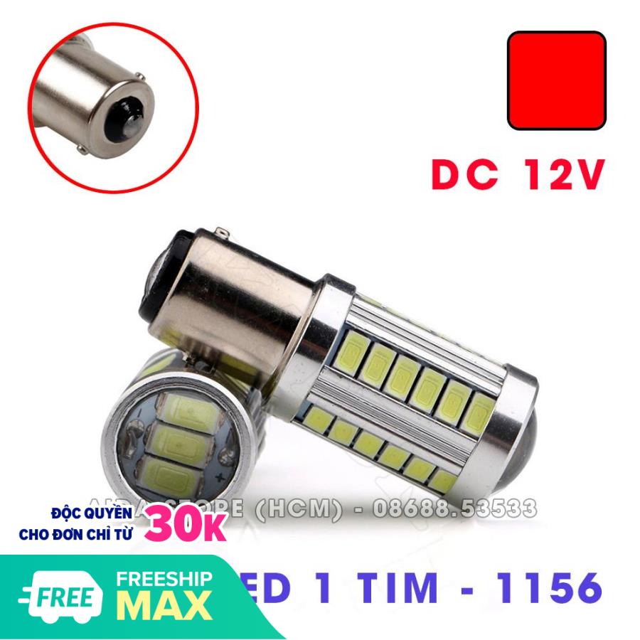 [HCM]Giá 01 Bóng - Đèn lùi xi nhan stop 1 tim LED 18W thấu kính chuẩn 1156 BA15S