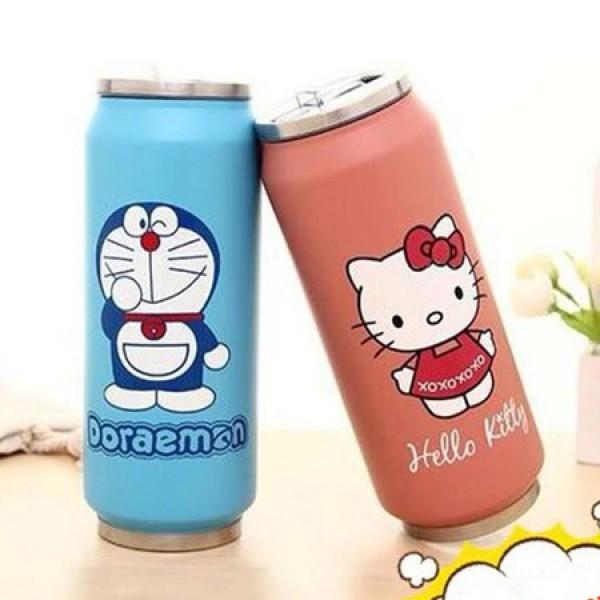 BÌNH GIỮ NHIỆT INOX 304 HÌNH DOREMON MÈO KITTY