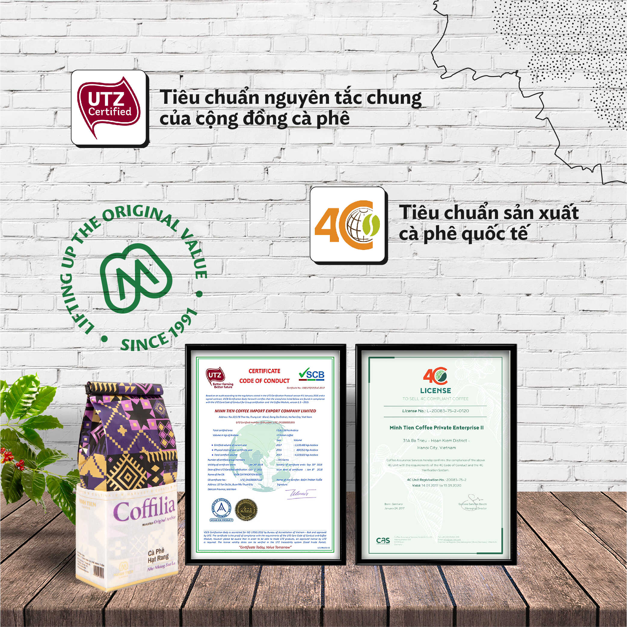 Cà phê hạt rang Coffilia  - Nhẹ nhàng Sơn La - 250g