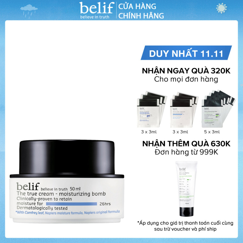 Kem cấp ẩm suốt 26 giờ Belif The True Cream Moisturizing Bomb 50ml giá rẻ