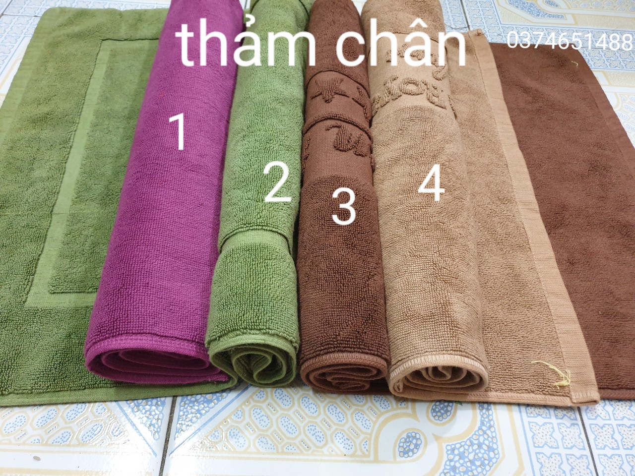 Thảm chân khách sạn 100% cotton siêu thấm