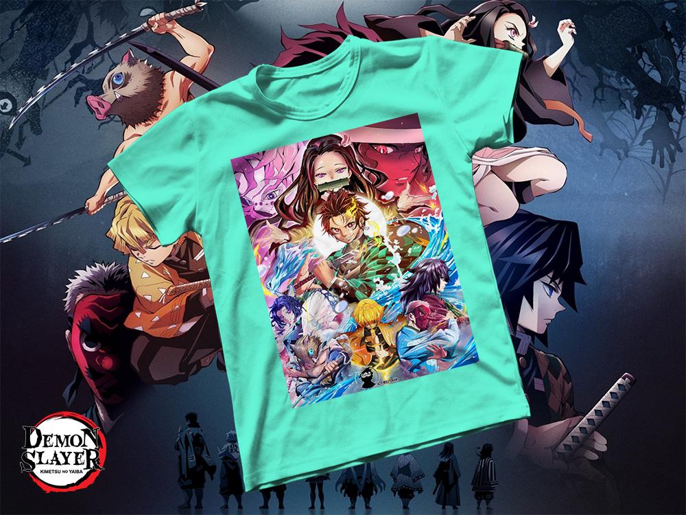 [HCM]Áo thun Cotton Unisex - Anime - Kimetsu no Yaiba - Lính mới quân đoàn diệt quỷ