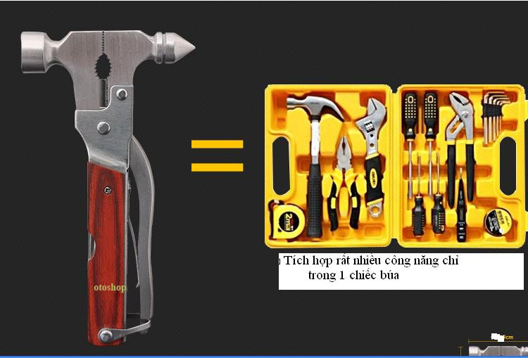 [HCM]Búa đa năng cứu hộ T1 (Bạc đỏ)