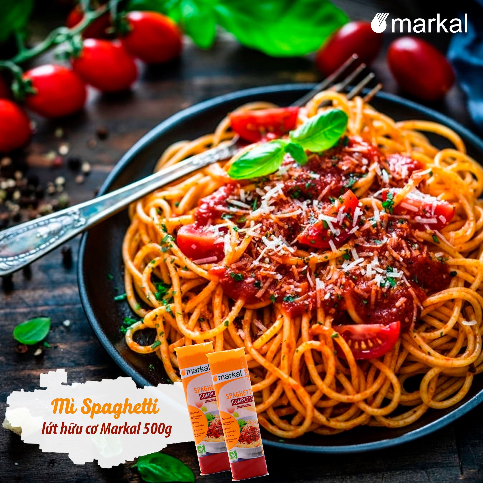 Mì Spaghetti lứt hữu cơ Markal 500g