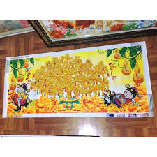 TRANH ĐÍNH ĐÁ CÂY TIỀN THẦN TÀI
