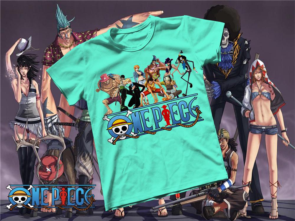 Áo thun Cotton Unisex - Anime - One Piece - One piece băng mũ rơm và những người bạn