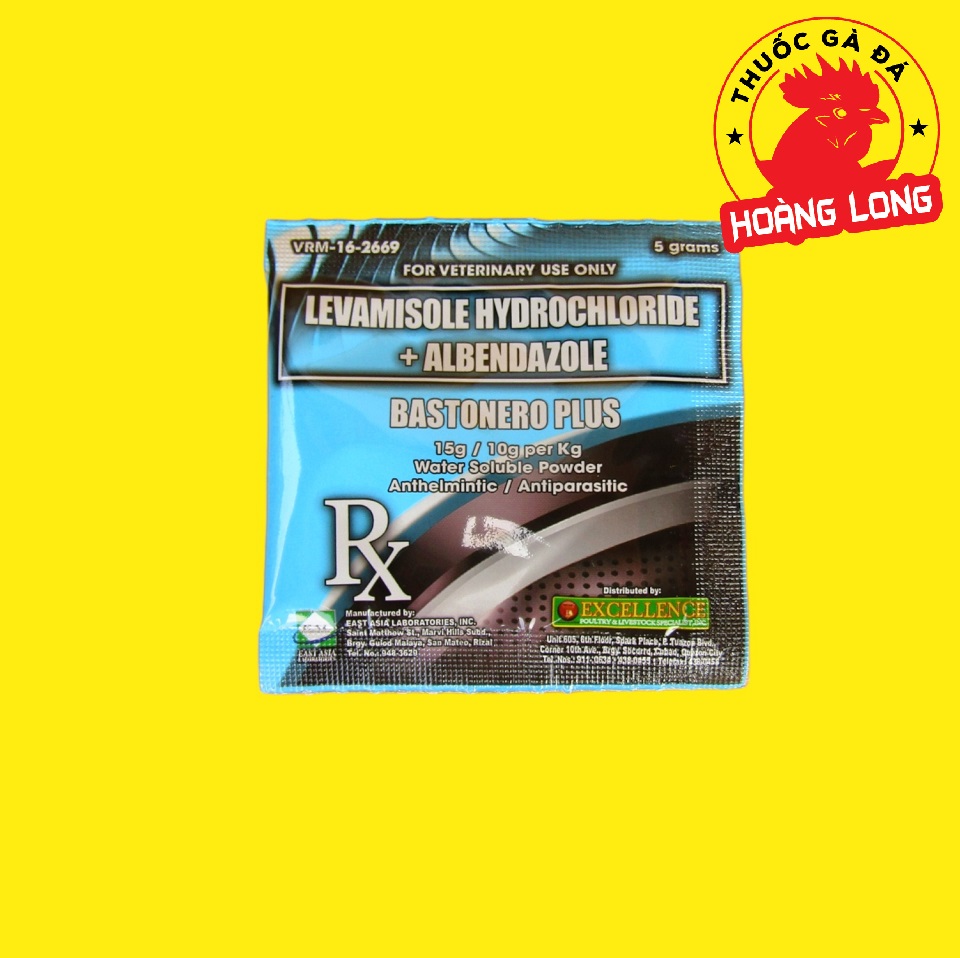 COMBO 4 GÓI BASTONERO plus - xổ giun cho gà con dưới 4 tháng