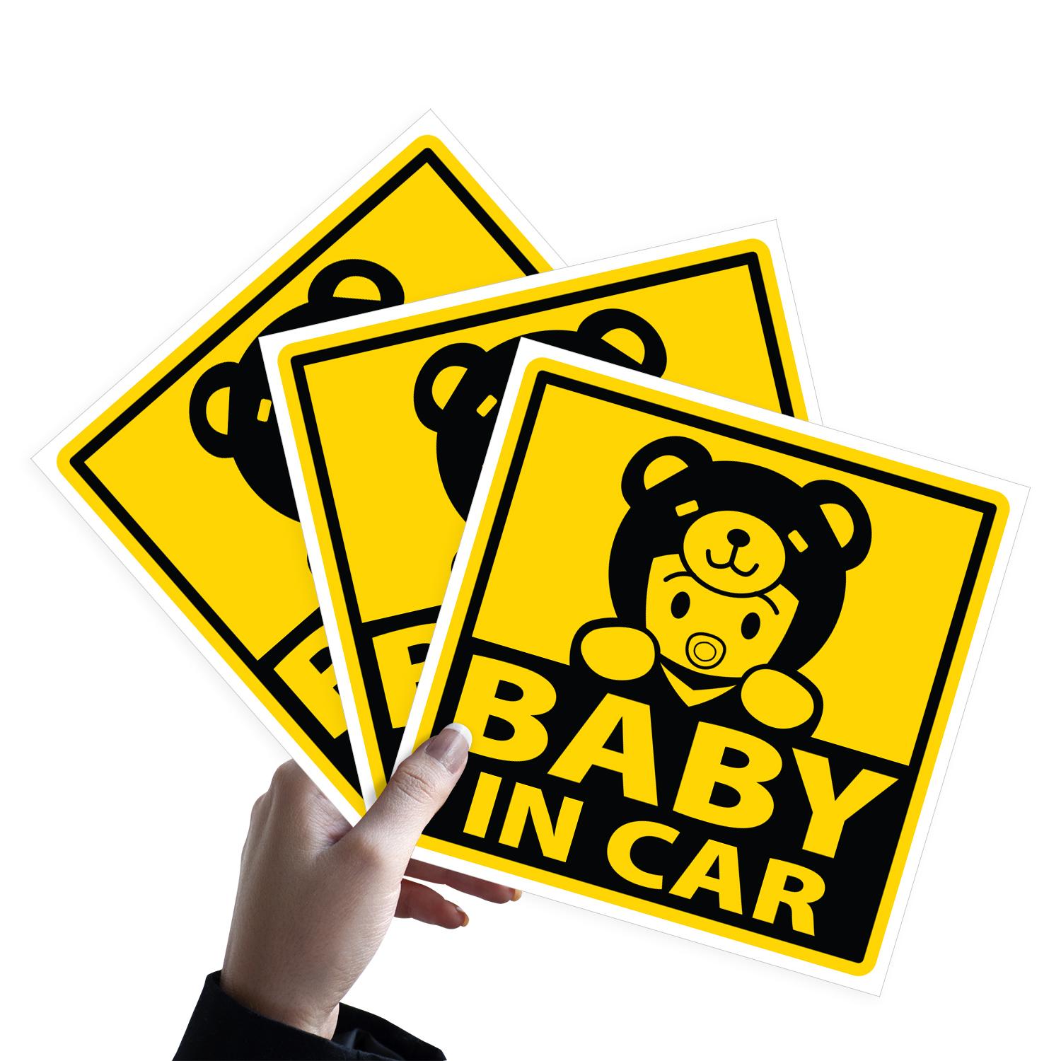 2 logo 10cm x 10cm Baby In Car sticker