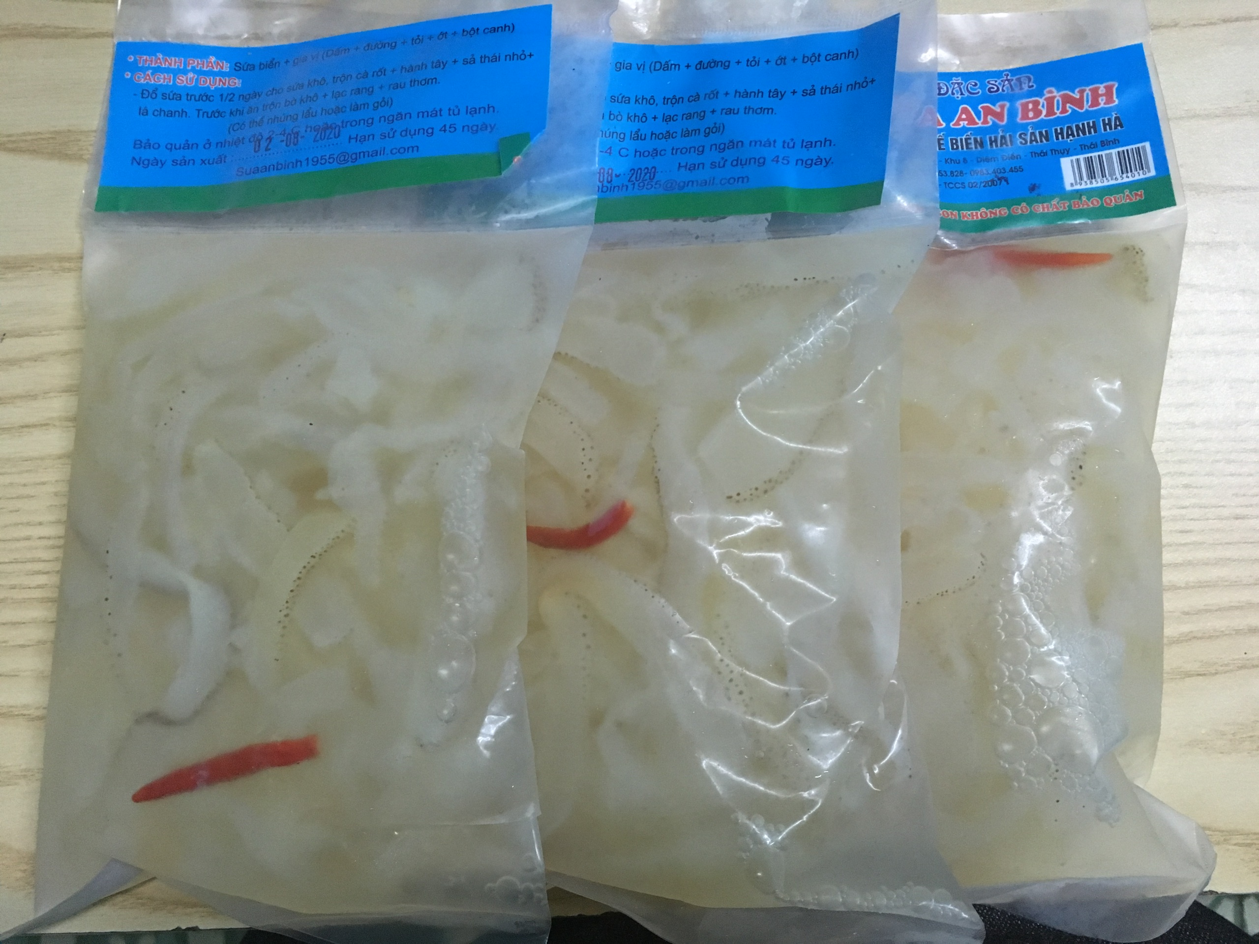 Sứa gói ăn liền