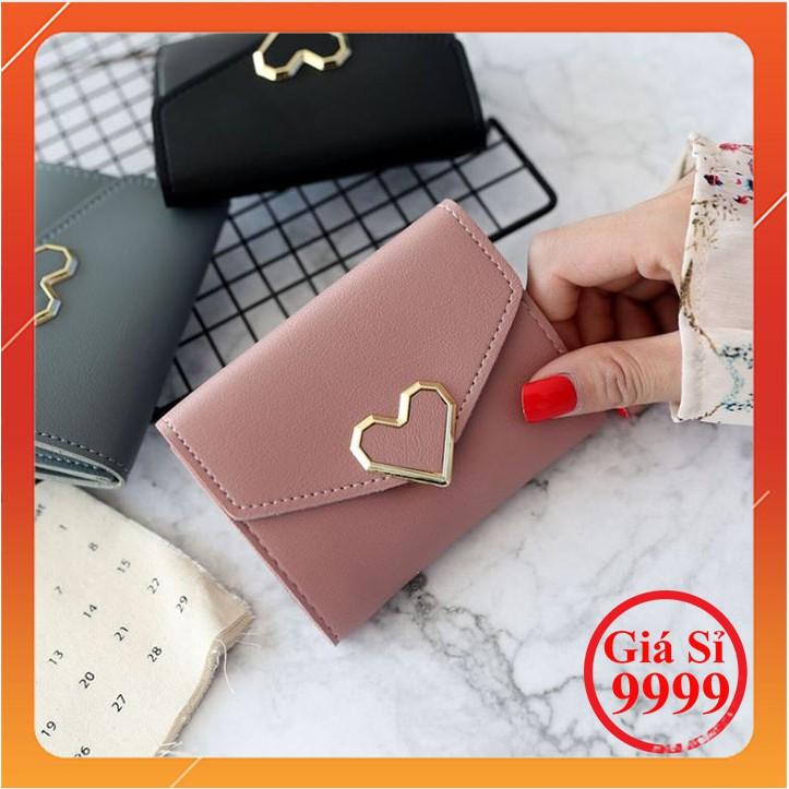 Ví da nữ mini khóa trái tim VMN01