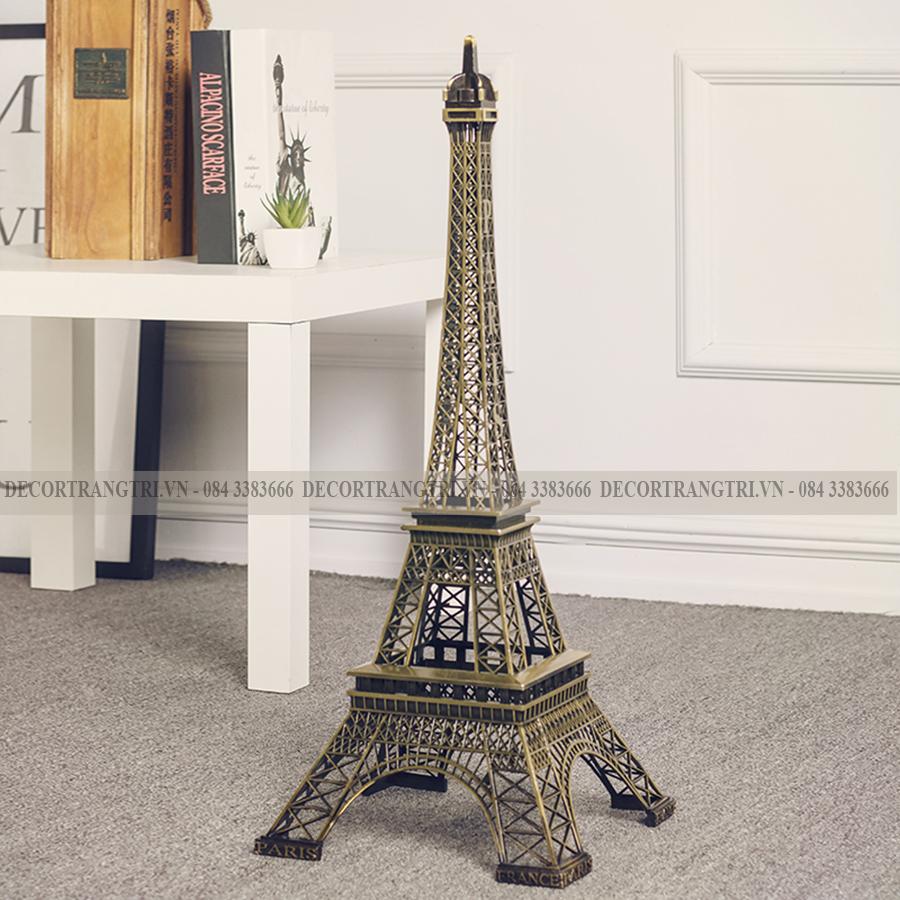 Mô hình trang trí Tháp Eiffel kim loại 32cm