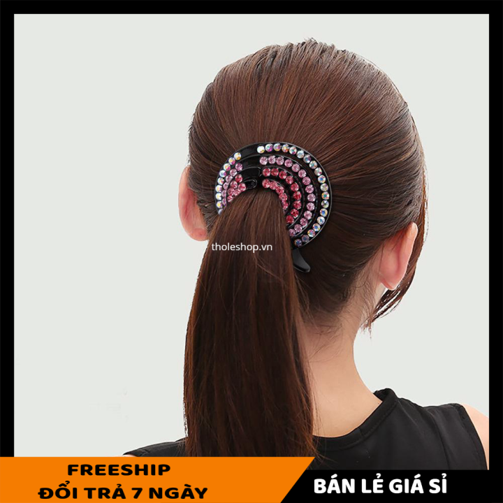 Kẹp tóc - Kẹp tóc đính đá sang trọng - Kẹp tóc càng cua đính đá cho bạn nữ - Kẹp tóc nữ đuôi ngựa [LẺ GIÁ SỈ]