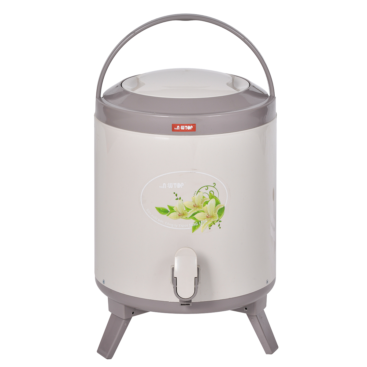 Bình giữ nhiệt có vòi, có chân đế song long - family 8l