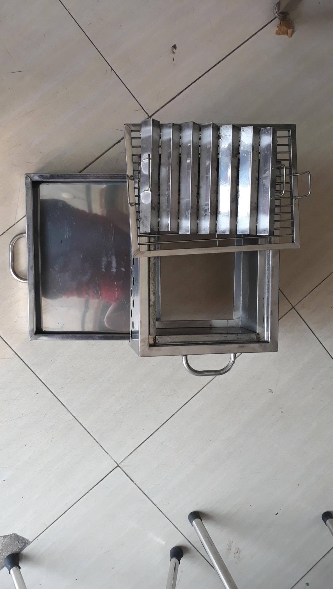 [HCM]LÒ NƯỚNG THAN  INOX 2 LỚP