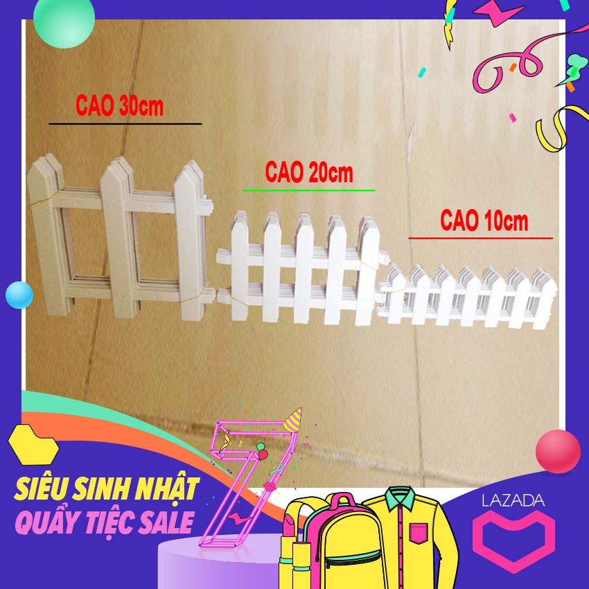 Hàng rào nhựa đẹp lắp ghép trang trí cao 30cm