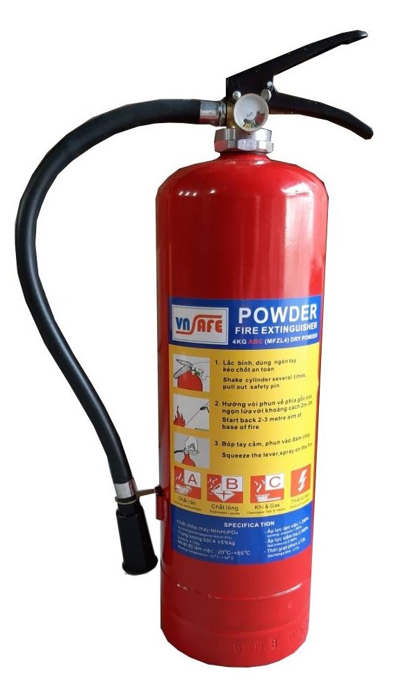 [HCM]BÌNH CHỮA CHÁY CHẤT LƯỢNG CAO ABC 4 KG ĐÃ KIỂM ĐỊNH CỦA CÔNG AN PCCC