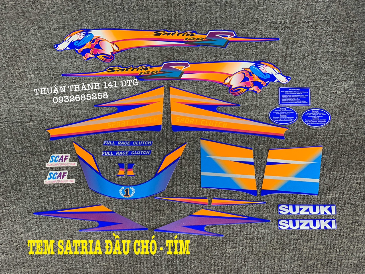 TEM SATRIA 2000 ĐẦU CHÓ - TEM 3 LỚP