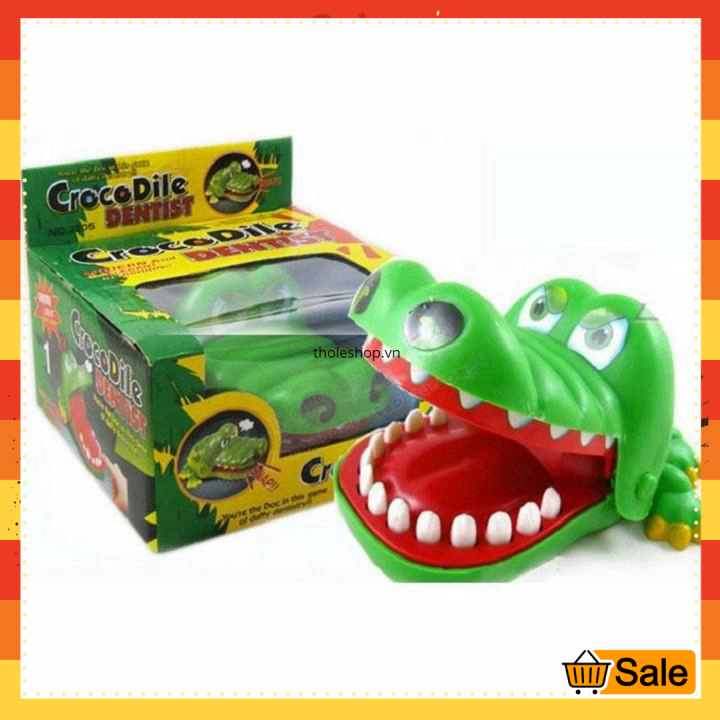 Đồ chơi cá sấu cắn tay - Trò chơi cá sấu cắn tay vui nhộn, bộ đồ chơi cá sấu ngộ nghĩnh - Bộ trò chơi khám răng cá sấu [GIÁ SỈ]