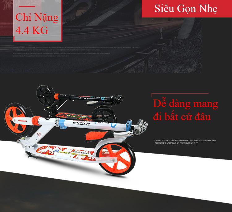 Adult Kick Scooter Y5 Foldable 2 big 200mm Wheel