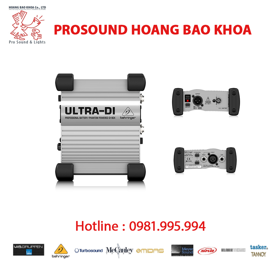 Bộ xử lý tín hiệu âm thanh Behringer - DI Boxes DI100