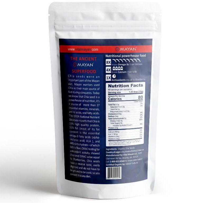 [HCM]Hạt Chia seed Mỹ Organic Mayan đen 907gr ( Hat Chia 2 Pound )