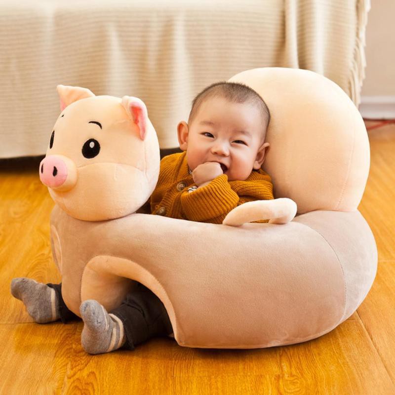 Ghế tập ngồi thú nhồi bông cho bé (có bông sẵn)