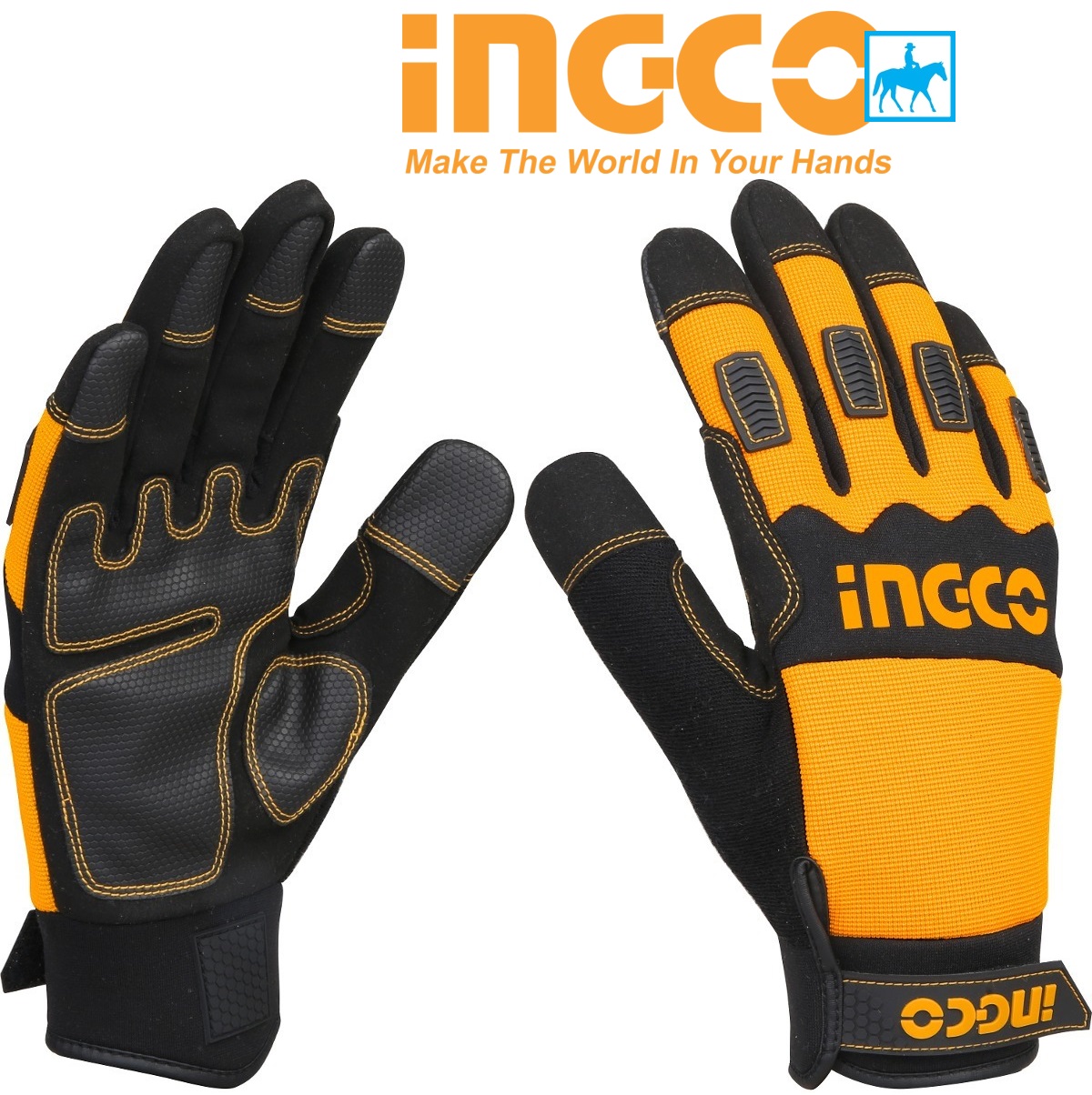 Găng Tay Cơ khí Thợ máy Găng Xe Máy Bảo Vệ Da Cơ Khí Bảo Hộ Lao Động INGCO HGMG02 TSP1806