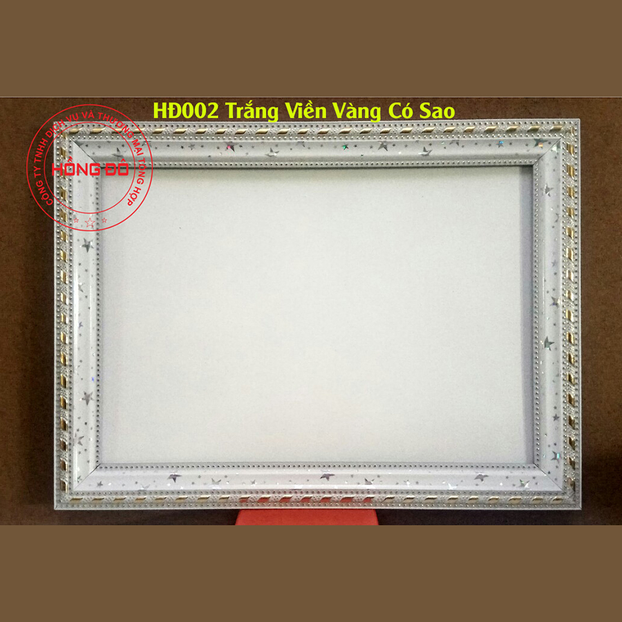 Combo 06c khung bằng khen A4 trắng sao, tặng kèm đinh 3 chân