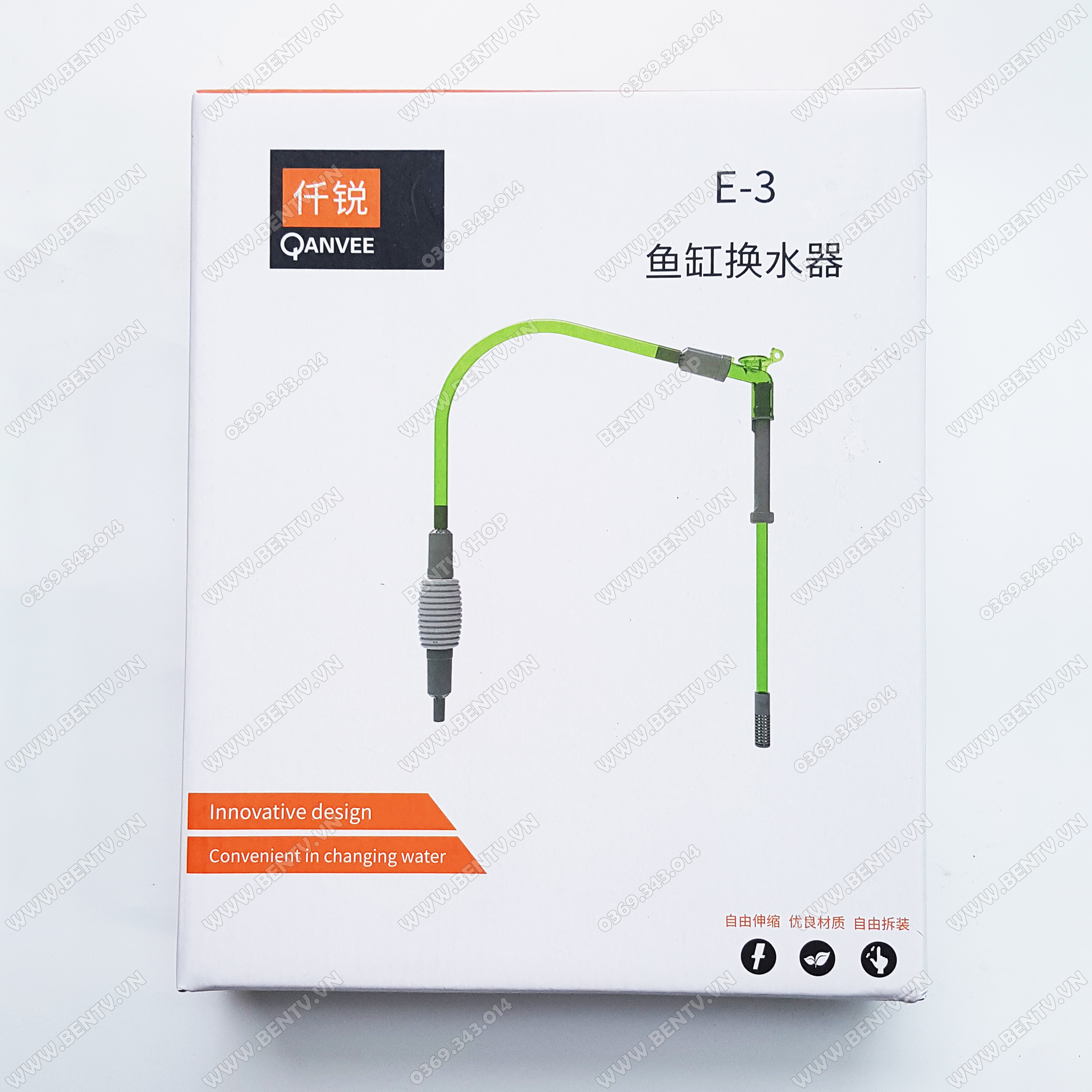 Hút Đáy Thay Nước Hồ Cá Cao Cấp Qanvee E-3