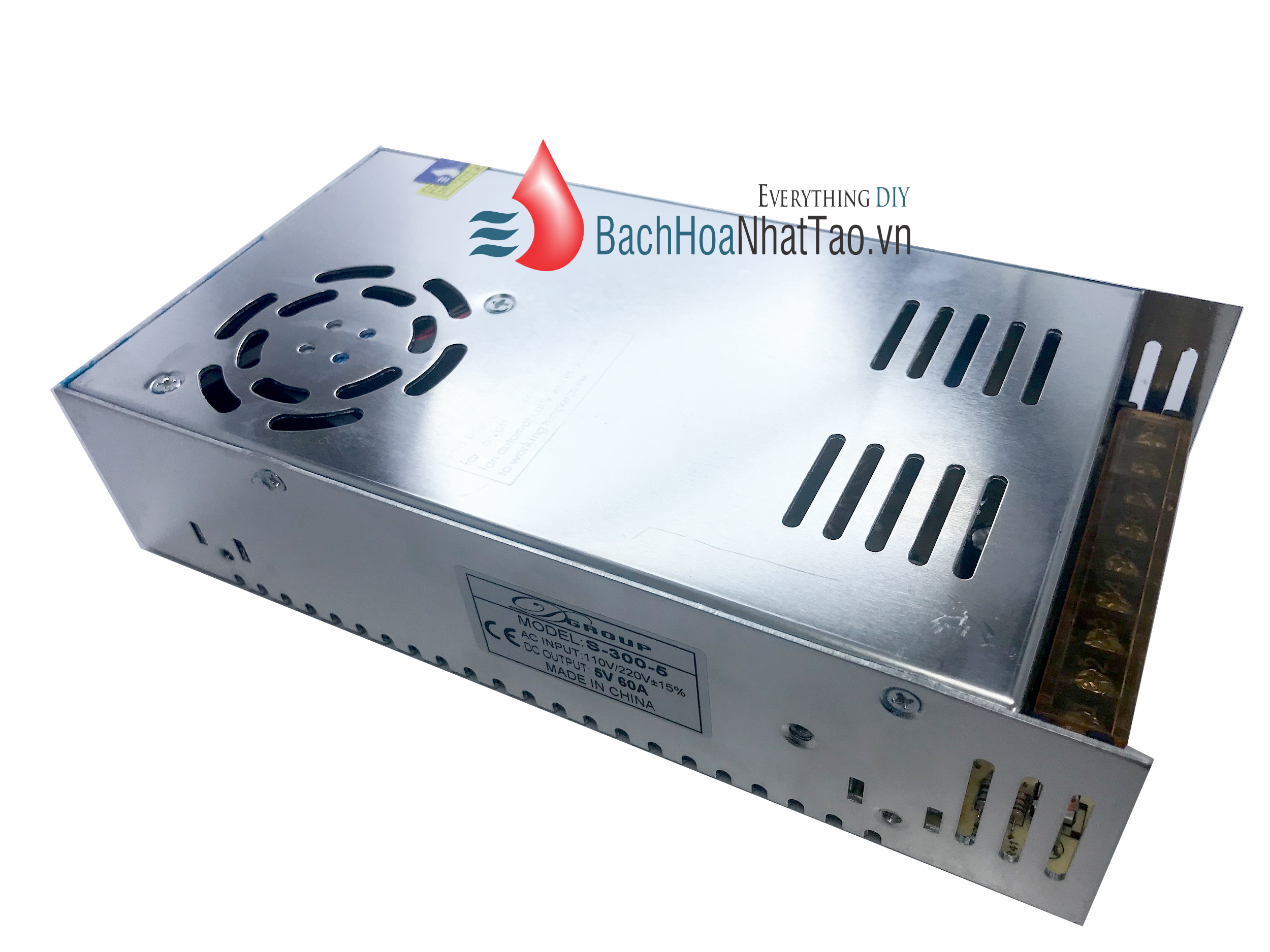 Nguồn tổ ong 5V 60A 300W(quạt) mới 100%