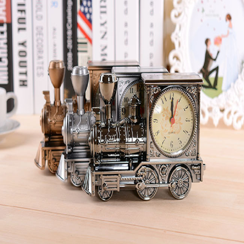 (Giá Sỉ Rẻ) Đồng hồ để bàn, báo thức hình xe lửa , tàu hỏa
