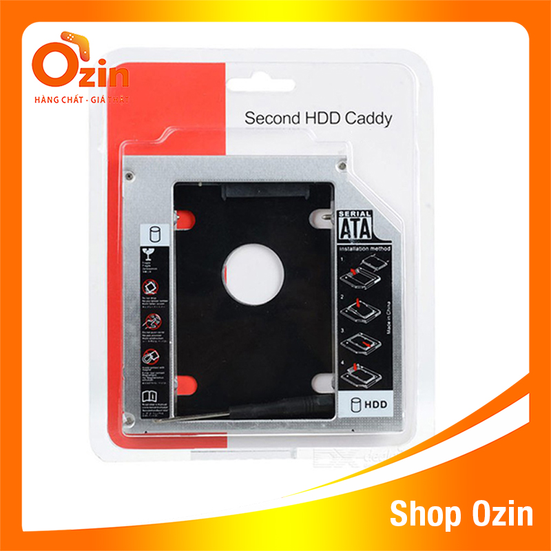 Caddy bay lắp thêm ổ cứng cho laptop (9.5mm)