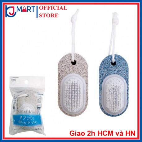 Đá bọt chà gót chân kèm bàn chải chà móng
