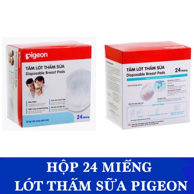 24 Miếng lót thấm sữa Pigeon