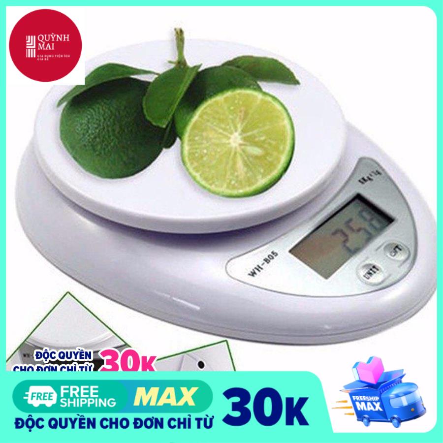 Cân điện tử thực phẩm dùng trong nhà bếp Electronic Kitchen Scale 5kg , cân nhà bếp cao cấp, cân thực phẩm - Cân tiểu ly thực phẩm điện tử 5kg cho nhà bếp / Cân điện tử để bàn mini 5 kg / cân nhà bếp giá rẻ