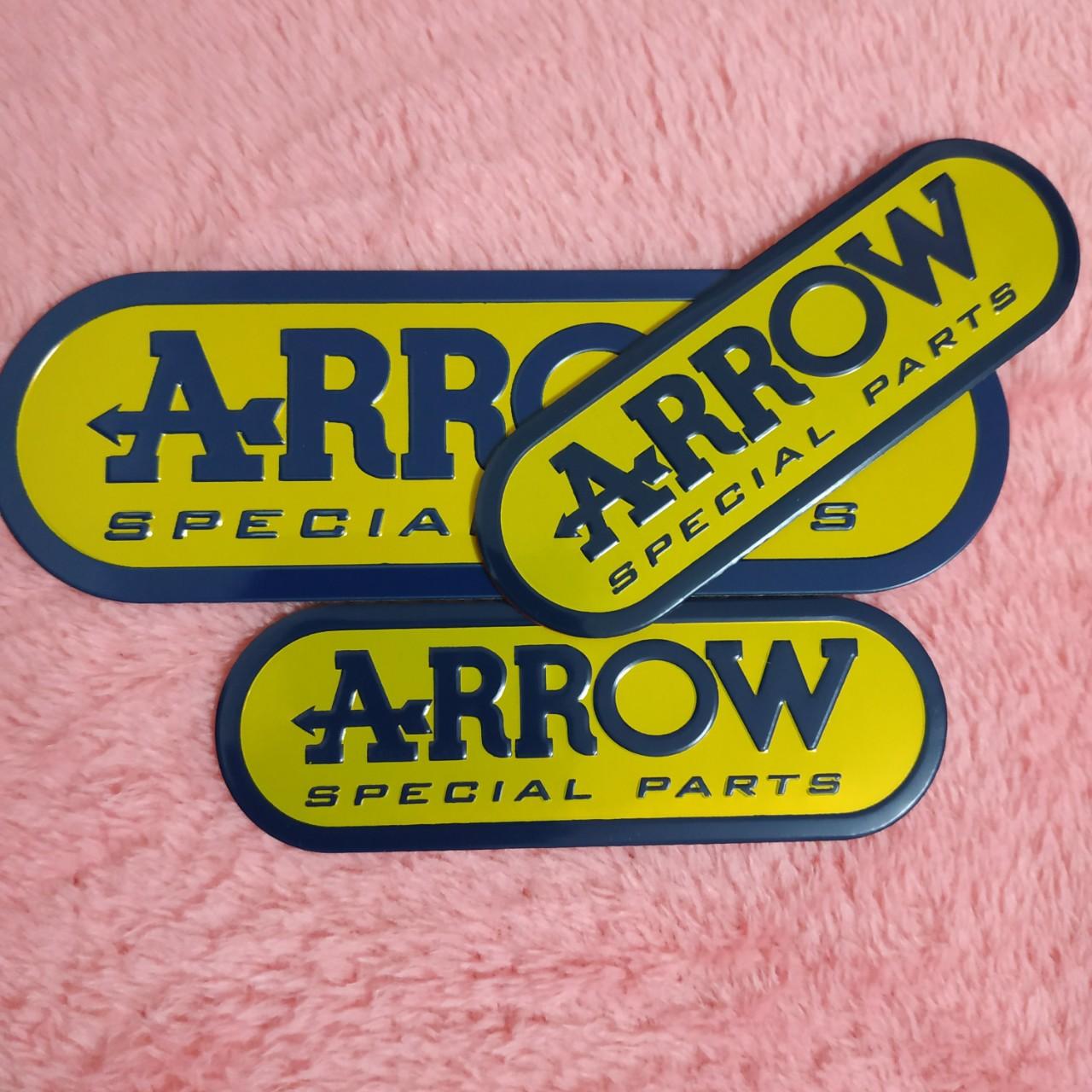 Tem nhôm dán Pô Arrow nhiều kích thước
