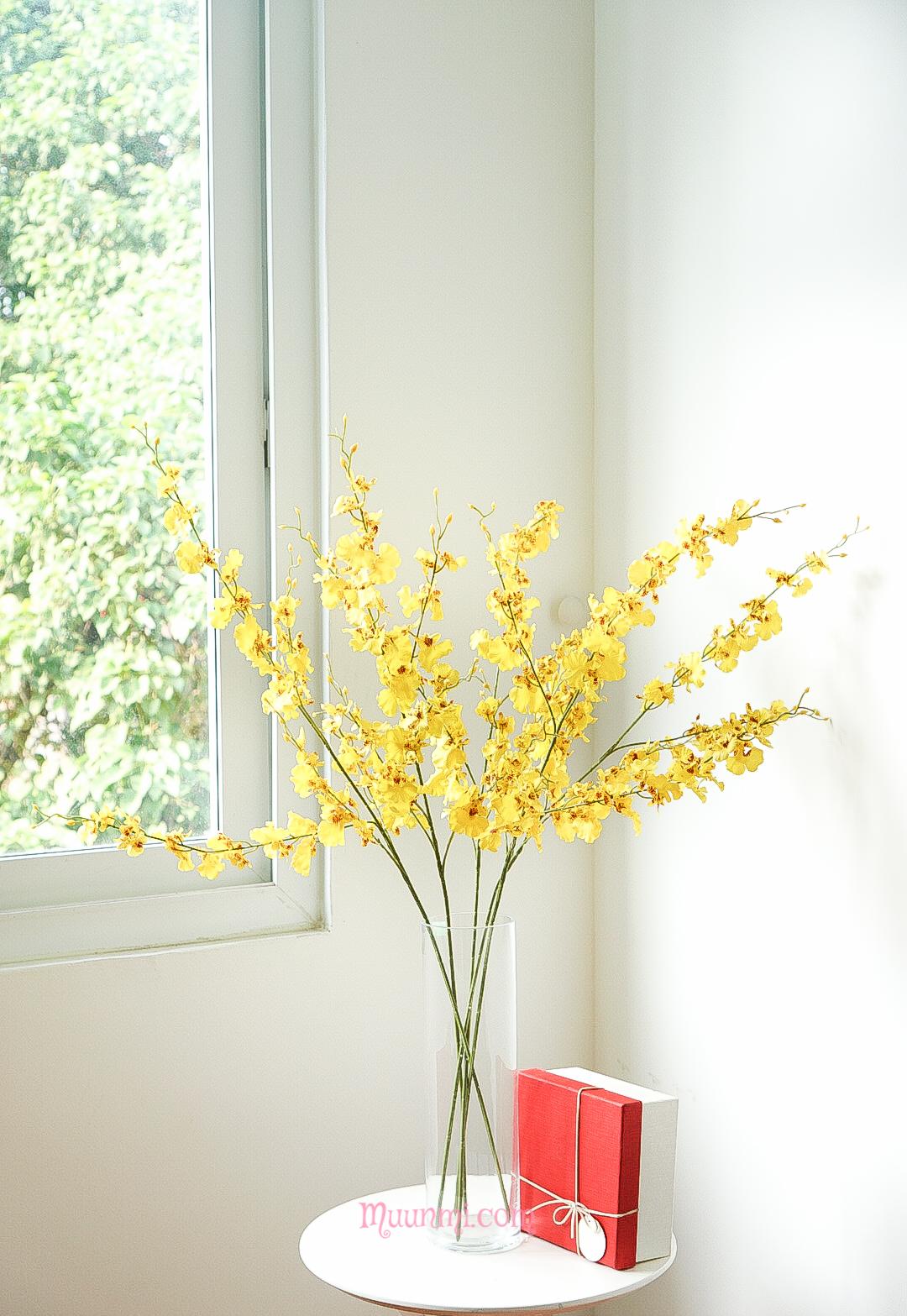 Hoa lụa | Lan vũ nữ  dài cành 95cm rất đẹp và sang