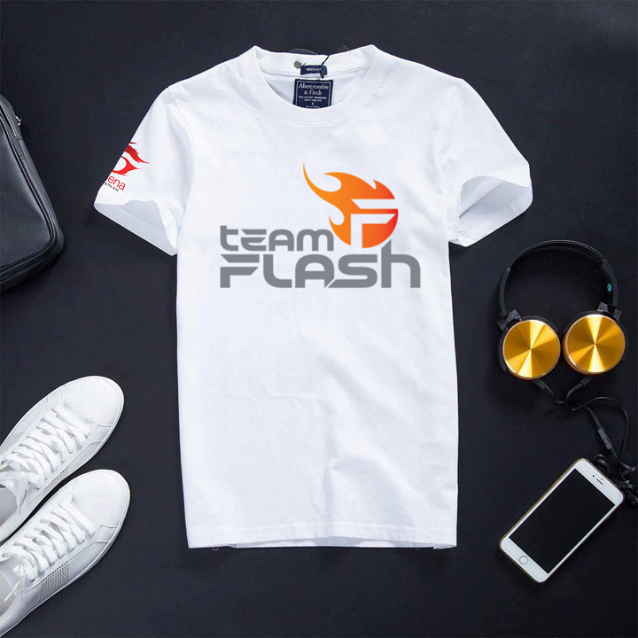 [Đủ size] Áo Free Frie cotton màu trắng cực đẹp đội tuyển Team Flash