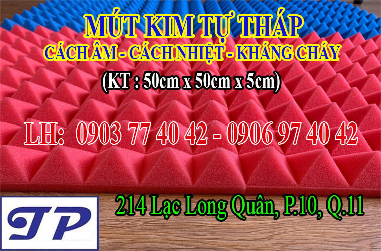 Mút kim tự tháp tiêu âm, cách âm, kháng cháy