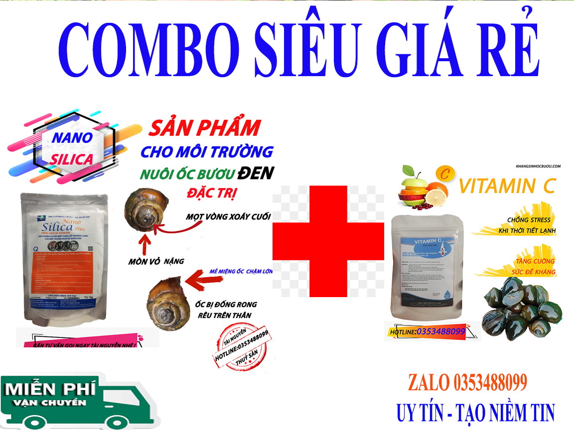 COMBO KHUYẾN MÃI  CHO  1 NANO SILICA PLUS VÀ 1Goi VITAMINC ,SILICA TRỊ CÁ BỆNH MÒN VỎ ỐC CHẬM PHÁT TRIỂN LÀM SẠCH NƯỚC ,VITAMINC LÀM TĂNG SỨC ĐỀ KHÁNG ỐC KHỎE MẠNH LỚN NHANH PHÁT TRIỂN ĐỒNG ĐIỀU LỚN MẠNH NHANH MÃ ĐẸP..