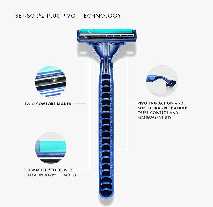 Set 5 dao cạo râu Gillette Sensor Plus 2 - xách tay Mỹ